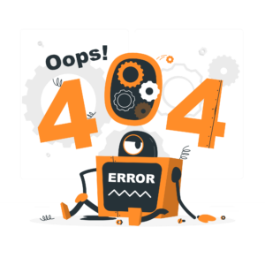 Oops! 404 Error with a broken robot-rafiki